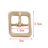 Max 4pcs Center Bar Buckles Pin Single Prong Belt Buckle DIY Accessories Gold