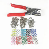 Max 100 Set Lots Prong Snap Buttons with Plier Sewing Buttons Eyelet Tool Kit