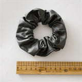 Max 13Pack Pu Leather Hair Scrunchies Hair Band Hair Ties Bow Ponytail Holder