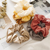 Max 13Pack Pu Leather Hair Scrunchies Hair Band Hair Ties Bow Ponytail Holder