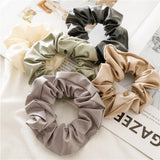 Max 13Pack Pu Leather Hair Scrunchies Hair Band Hair Ties Bow Ponytail Holder