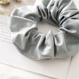 Max 13Pack Pu Leather Hair Scrunchies Hair Band Hair Ties Bow Ponytail Holder