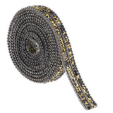 Max Maxb 1 Yard Crystal Rhinestone Ribbon Sewing Trim DIY Crafts Supplies Golden