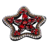 Max Maxb Star Crystal Rhinestone Patch Applique for Clothes Decor 55mm Red