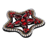 Max Maxb Star Crystal Rhinestone Patch Applique for Clothes Decor 55mm Red