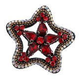 Max Maxb Star Crystal Rhinestone Patch Applique for Clothes Decor 55mm Red