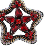 Max Maxb Star Crystal Rhinestone Patch Applique for Clothes Decor 55mm Red