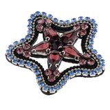 Max Maxb Star Crystal Rhinestone Patch Applique for Clothes Decor 55mm Purple Red