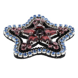 Max Maxb Star Crystal Rhinestone Patch Applique for Clothes Decor 55mm Purple Red