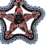 Max Maxb Star Crystal Rhinestone Patch Applique for Clothes Decor 55mm Purple Red