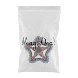 Max Maxb Star Crystal Rhinestone Patch Applique for Clothes Decor 55mm Purple Red