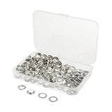 Max Maxb 100 Sets Metal Eyelet with Washer Leather Craft Clothing Repair Accessories