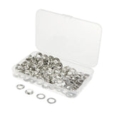 Max Maxb 100 Sets Metal Eyelet with Washer Leather Craft Clothing Repair Accessories