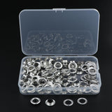 Max Maxb 100 Sets Metal Eyelet with Washer Leather Craft Clothing Repair Accessories