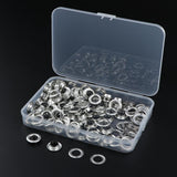 Max Maxb 100 Sets Metal Eyelet with Washer Leather Craft Clothing Repair Accessories