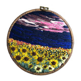 Max Maxb Stamped Embroidery Kit with Flower Pattern DIY Cross Stitch Crafts Style 1