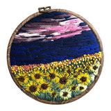 Max Maxb Stamped Embroidery Kit with Flower Pattern DIY Cross Stitch Crafts Style 1