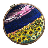 Max Maxb Stamped Embroidery Kit with Flower Pattern DIY Cross Stitch Crafts Style 1