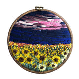 Max Maxb Stamped Embroidery Kit with Flower Pattern DIY Cross Stitch Crafts Style 1