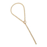 Max Simple Chain Necklace Wheat Chain Pendant Necklace with Loop Clasp Gold