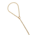 Max Simple Chain Necklace Wheat Chain Pendant Necklace with Loop Clasp Gold