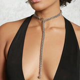 Max Simple Chain Necklace Wheat Chain Pendant Necklace with Loop Clasp Silver