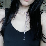 Max Simple Chain Necklace Wheat Chain Pendant Necklace with Loop Clasp Silver