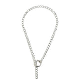 Max Simple Chain Necklace Wheat Chain Pendant Necklace with Loop Clasp Silver