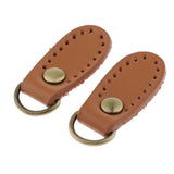 Max 2pcs PU Leather Handbag Strap Buckle Hang Hook Bag Making Supplies Brown