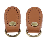 Max 2pcs PU Leather Handbag Strap Buckle Hang Hook Bag Making Supplies Brown