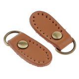 Max 2pcs PU Leather Handbag Strap Buckle Hang Hook Bag Making Supplies Brown