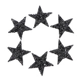 Max Maxb 6pcs Star Rhinestone Hot Melt Adhesive Patch Iron on Applique Clothes Decor