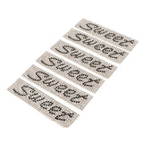 Max 6pcs Letters SWEET Rhinestone Patches Crystal Badges for Clothes Bag Patches