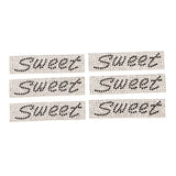 Max 6pcs Letters SWEET Rhinestone Patches Crystal Badges for Clothes Bag Patches