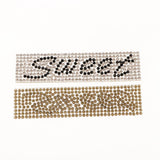 Max 6pcs Letters SWEET Rhinestone Patches Crystal Badges for Clothes Bag Patches