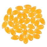 Max Maxb 36 Pieces Sew on Glass Beads Flatback Crystal Rhinestones Orange Yellow
