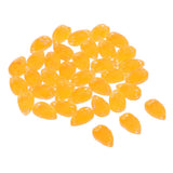 Max Maxb 36 Pieces Sew on Glass Beads Flatback Crystal Rhinestones Orange Yellow