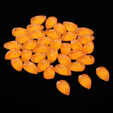 Max Maxb 36 Pieces Sew on Glass Beads Flatback Crystal Rhinestones Orange Yellow