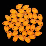 Max Maxb 36 Pieces Sew on Glass Beads Flatback Crystal Rhinestones Orange Yellow