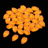 Max Maxb 36 Pieces Sew on Glass Beads Flatback Crystal Rhinestones Orange Yellow