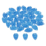 Max Maxb 36 Pieces Sew on Glass Beads Flatback Crystal Rhinestones Deep Blue