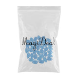 Max Maxb 36 Pieces Sew on Glass Beads Flatback Crystal Rhinestones Deep Blue