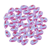 Max Maxb 36 Pieces Sew on Glass Beads Flatback Crystal Rhinestones Deep Purple