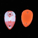 Max Maxb 36 Pieces Sew on Glass Beads Flatback Crystal Rhinestones Orange