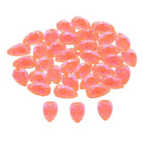 Max Maxb 36 Pieces Sew on Glass Beads Flatback Crystal Rhinestones Orange