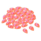 Max Maxb 36 Pieces Sew on Glass Beads Flatback Crystal Rhinestones Orange