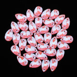 Max Maxb 36 Pieces Sew on Glass Beads Flatback Crystal Rhinestones Orange