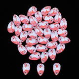 Max Maxb 36 Pieces Sew on Glass Beads Flatback Crystal Rhinestones Orange