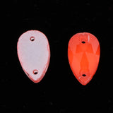 Max Maxb 36 Pieces Sew on Glass Beads Flatback Crystal Rhinestones Tangerine