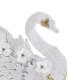 Max Swan 3D Swan Sequin Patches Applique for Clothes Hats Bags Decor White Swan